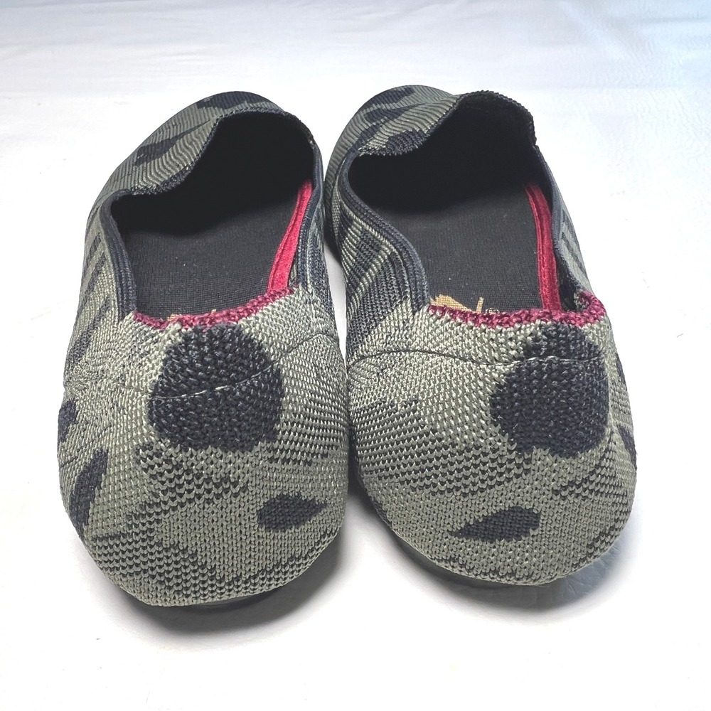 Seven7 Camo Knit Loafers Womens 8 Olive Green Camouflage Slip On Flats Casual - Picture 3 of 8